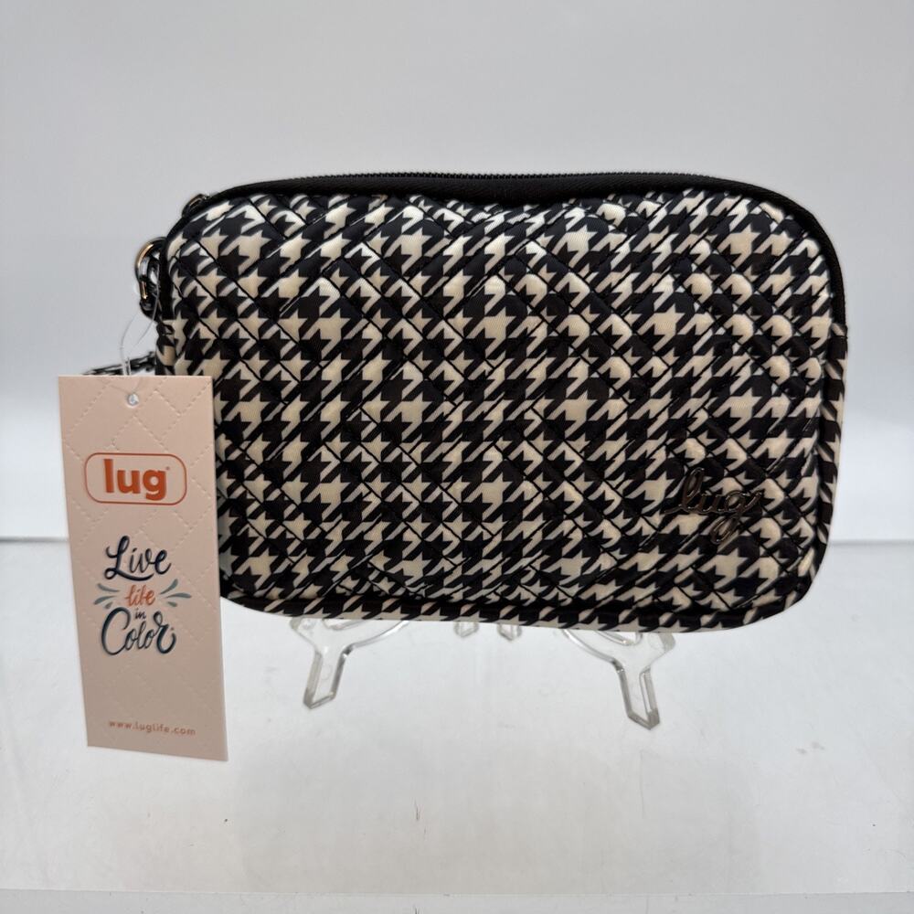Lug Coupe 2 Convertible Crossbody Bag - Black And White Houndstooth